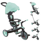Триколка Globber EXPLORER TRIKE 4 IN 1, ментово зелен цвят – всички режими.