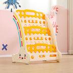 Комбинирана детска етажерка за книги и играчки Feelkids - жълта