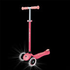 Детска тротинетка със светещи колела PRIMO PLUS GLOW LIGHTS, корал