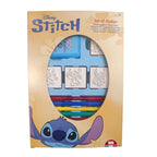 Творчески комплект Stitch със 7 цветни флумастера и 4 печата. Снимка отпред на бял фон.