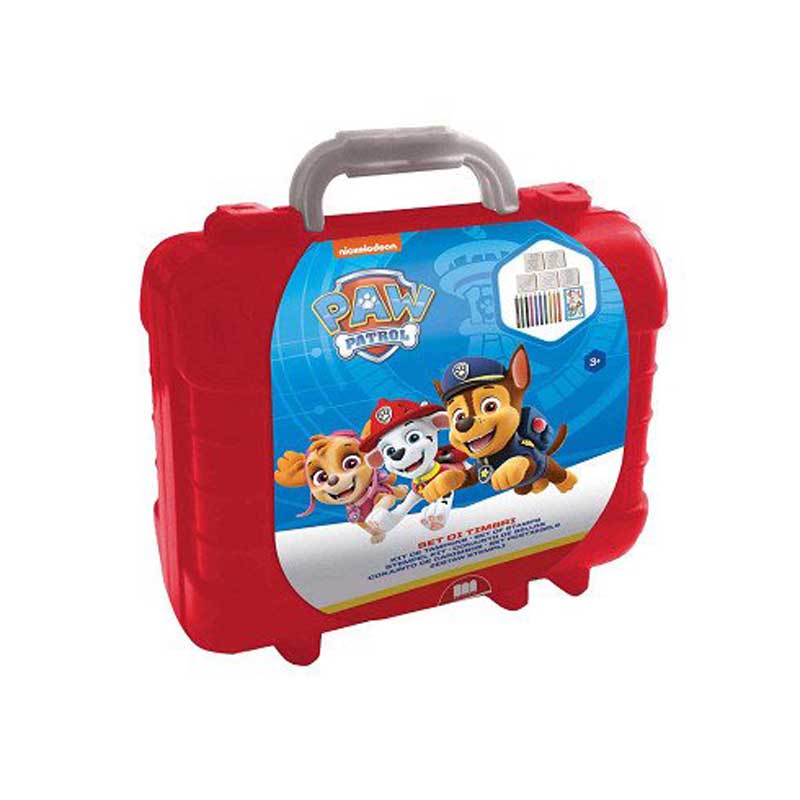 Арт куфарче Paw Patrol. Комплект за оцветяване. Заснето отпред, на бял фон.