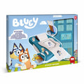 Комплект за създаване на стикери Bluey с флумастери, стикери и печати. Снимка отпред.