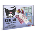 Комплект за създаване на стикери Kuromi с флумастери, стикери и печати. Снимка отпред.