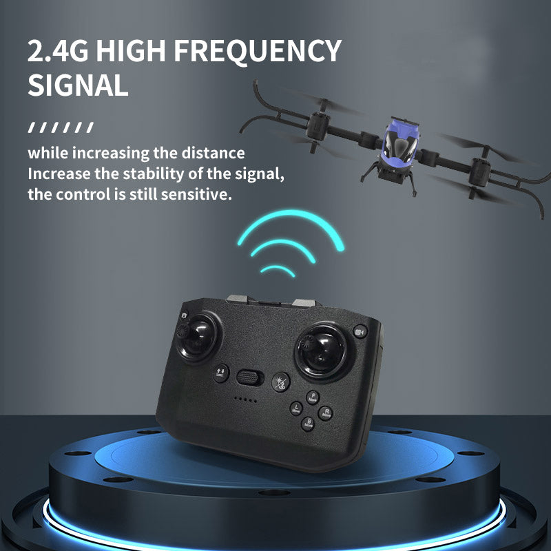 Сгъваем дрон с ULTRA HD 4K камера, светлинни ефекти и WiFi управление, оранжев цвят