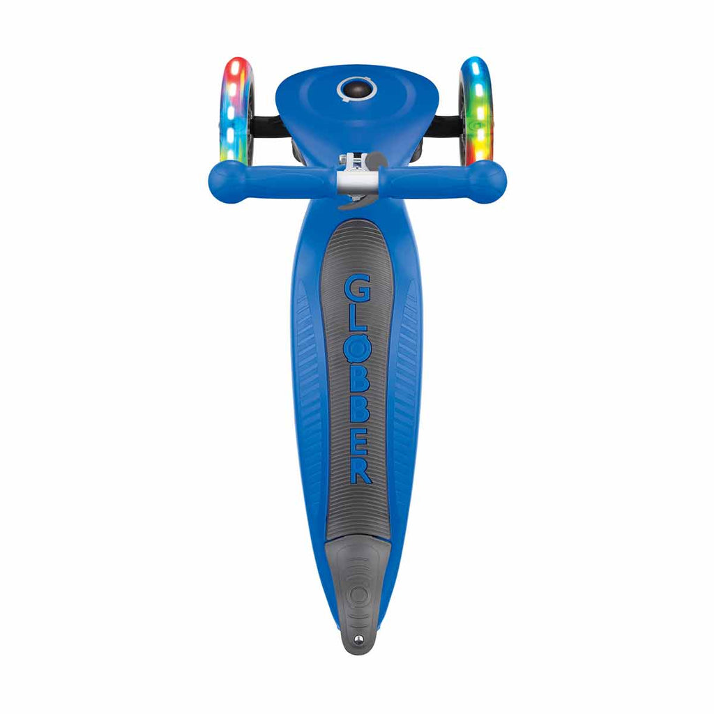 Сгъваема тротинетка със светещи колела, Globber Junior - 2+ г., синя