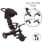 Триколка 4 в 1 GLOBBER EXPLORER TRIKE със сенник, черна