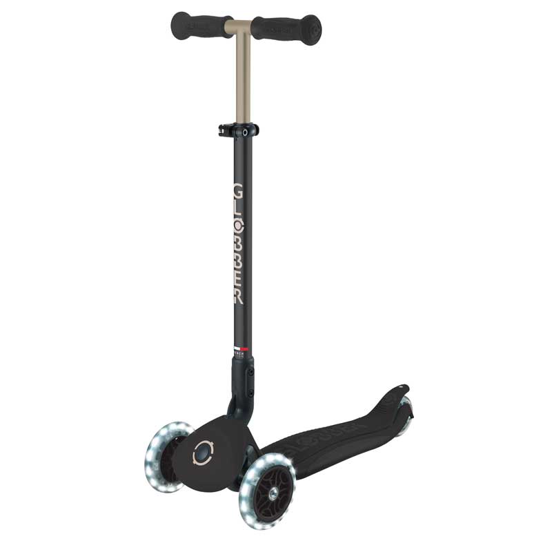 Тротинетка 5 в 1 GLOBBER GO UP DELUXE LIGHTS 360° - черна