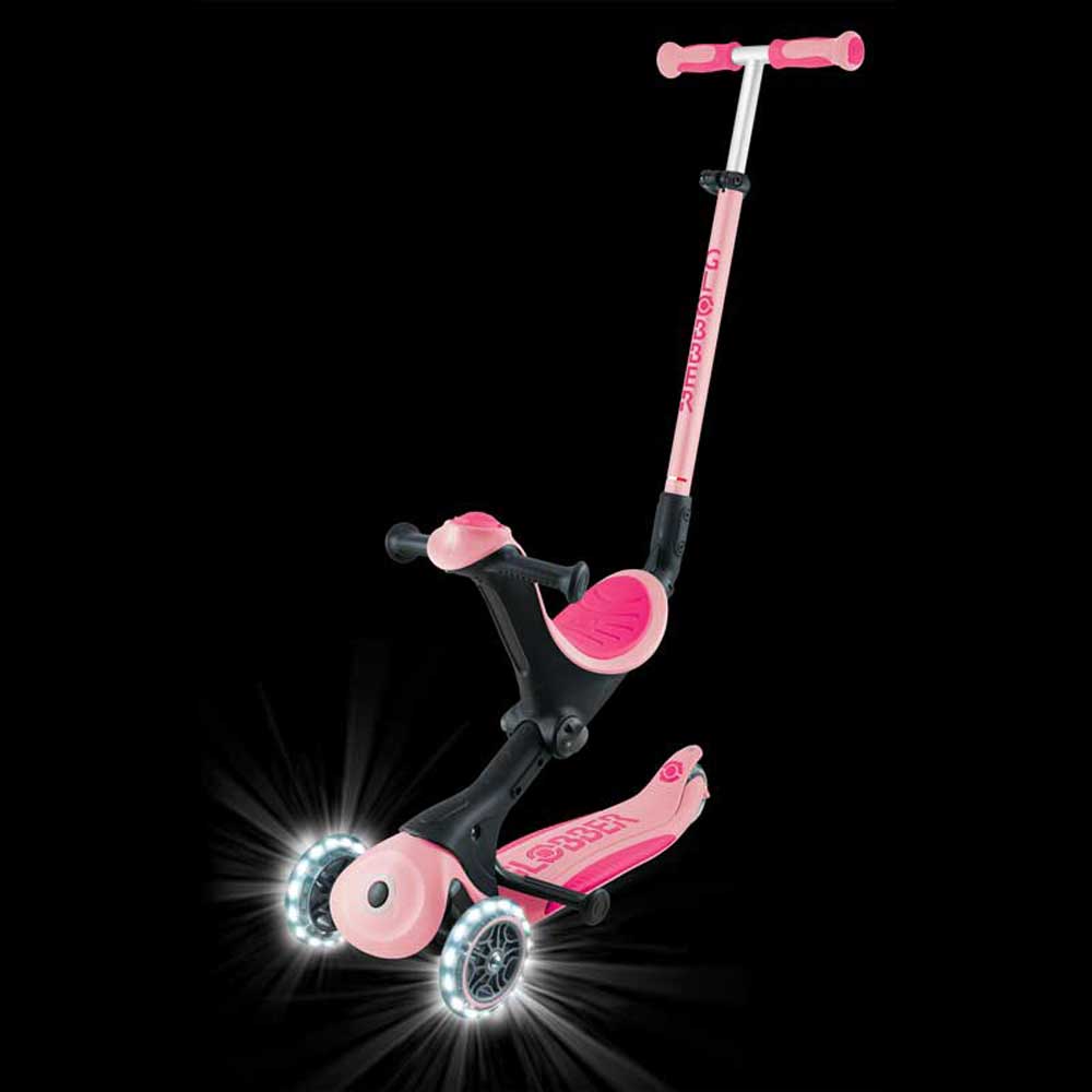Тротинетка с родителски контрол GO UP DELUXE LIGHTS, пастелно розова